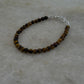Tigers eye 4-5mm faceted natural crystal 925 sterling silver bracelet