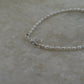 Bohemian freshwater pearl anklet in sterling silver