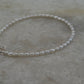 Natural freshwater pearls boho style silver anklet