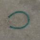Handcrafted 4mm amazonite faceted crystal silver bracelet