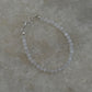 Handcrafted white moonstone faceted bracelet in sterling silver