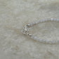 4mm faceted white moonstone gemstone bracelet in silver