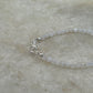 White moonstone faceted gemstone bracelet 925 silver