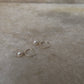 Round pearl CZ embellished 925 Sterling Silver hoops