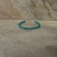 4mm faceted amazonite natural crystal silver bracelet