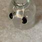 Handcrafted black onyx pear hook silver earrings