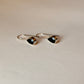 Black onyx pear drop earrings in 925 sterling silver