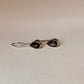 Smokey quartz gemstone pear drop silver hook earrings