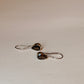 Elegant smokey quartz pear dangle earrings