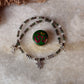 925 sterling silver marijuana charm necklace with smokey quartz and emerald stones