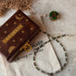 925 sterling silver marijuana charm necklace with smokey quartz and emerald stones