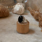925 sterling silver black onyx oval statement ring  