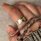 contemporary 925 sterling silver peridot oval statement ring