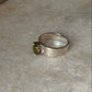 handmade 925 sterling silver peridot chunky stackable ring