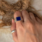 handcrafted 925 sterling silver lapis signet ring