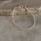 925 sterling silver delicate bracelet with warm tone freshwater pearls and 2mm beads