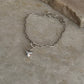 Handcrafted 925 sterling silver small heart charm paper clip bracelet