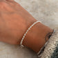 925 Sterling silver bracelet featuring warm tone freshwater pearls and 2mm beads