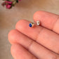 925 Sterling Silver Lapis Lazuli South Screw Back Minimal Nose Pin