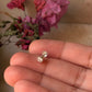 925 Sterling Silver White Cz South Screw Back Minimal Nose Pin