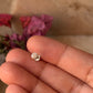 925 Sterling Silver White Cz South Screw Back Minimal Nose Pin