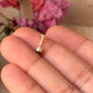 925 Sterling Silver Labradorite South Screw Back Minimal Nose Pin