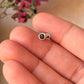925 Sterling Silver Black Cz South Screw Back Minimal Nose Pin