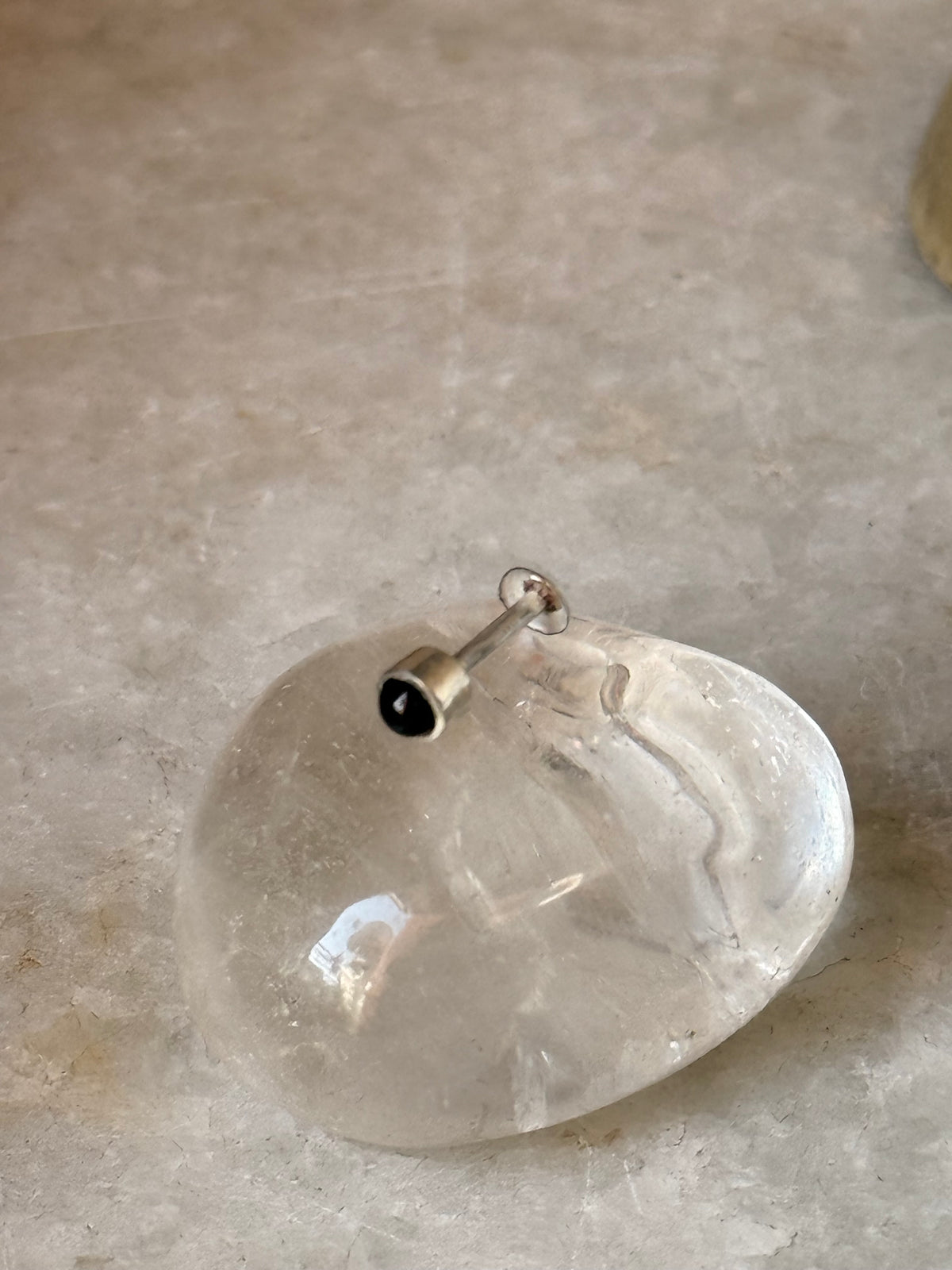 925 Sterling Silver Garnet South Screw Back Minimal Nose Pin