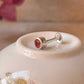 925 Sterling Silver Pink Cz South Screw Back Minimal Nose Pin
