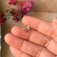 925 Sterling Silver Pink Cz South Screw Back Minimal Nose Pin
