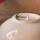 925 Sterling Silver Green Cz Prong Setting South Screw Back Nose Pin