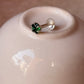 925 Sterling Silver Green Cz Prong Setting South Screw Back Nose Pin