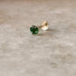 925 Sterling Silver Green Cz Prong Setting South Screw Back Nose Pin
