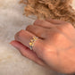 925 sterling silver citrine 3 pear solitaire ring  