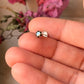 925 Sterling Silver Black cz Prong Setting South Screw Back Nose Pin