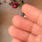 925 Sterling Silver Blue Cz Prong Setting South Screw Back Nose Pin