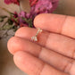 925 Sterling Silver White Cz Prong Setting South Screw Back Nose Pin