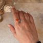 Carnelian rectangular cut ring in 925 sterling silver