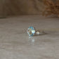 boho style 925 sterling silver blue topaz oval ring