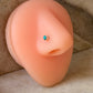 925 Sterling Silver Turquoise South Screw Back Minimal Nose Pin