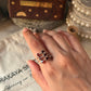 925 sterling silver garnet 6 stone statement ring  