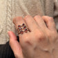 Bold 925 sterling silver garnet six stone ring