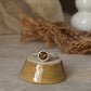 Statement 925 sterling silver smokey quartz dot ring
