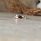 925 sterling silver garnet marquise solitaire ring  