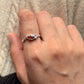 Statement 925 sterling silver garnet marquise solitaire ring