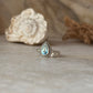 925 sterling silver blue topaz pear dot band ring  