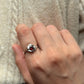 elegant garnet solitaire gemstone 925 sterling silver ring  