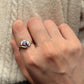 handcrafted 925 sterling silver garnet solitaire gemstone ring