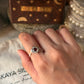 artisan 925 Sterling Silver garnet solitaire ring
