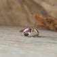 925 sterling silver amethyst hula ring  